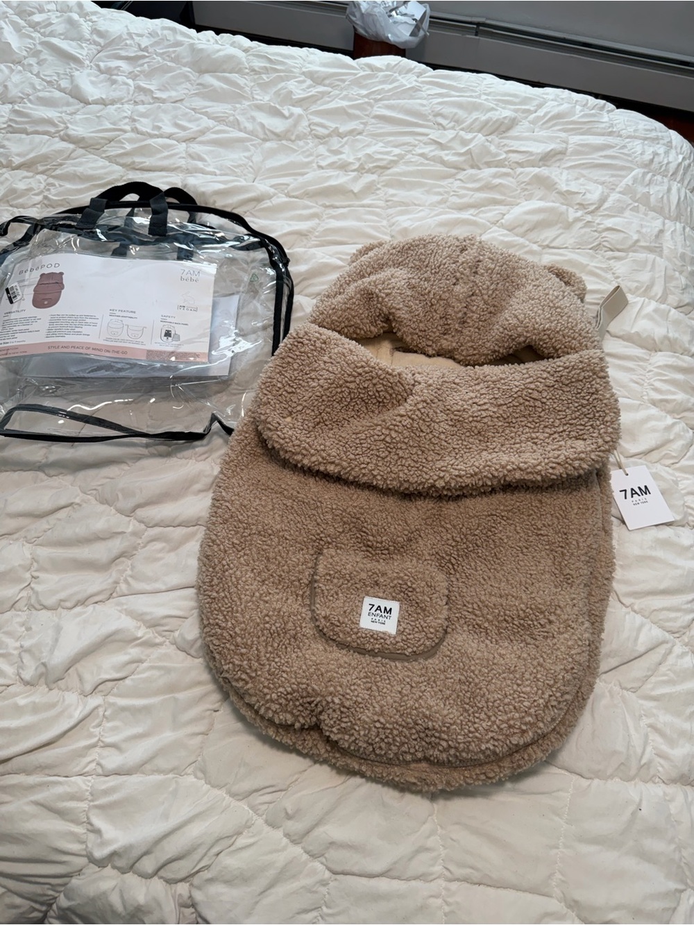 NWT 7AM Enfant BébéPOD stroller bunting Teddy collection.